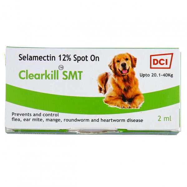 Clearkill SMT Prevents and controls flea, ear mite, mange, roundworm and heart worm disease