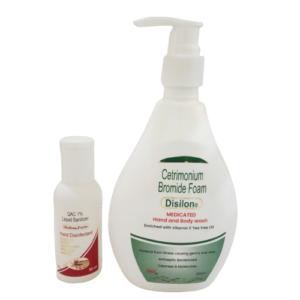 Disilon Medicated Hand & Body Wash-250ml with Free Disilon Forte Hand Sanitizer