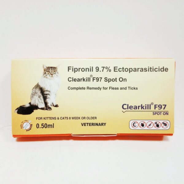 Clearkill F97 Spot On, Best Fleas and Ticks Treatment For Cats,