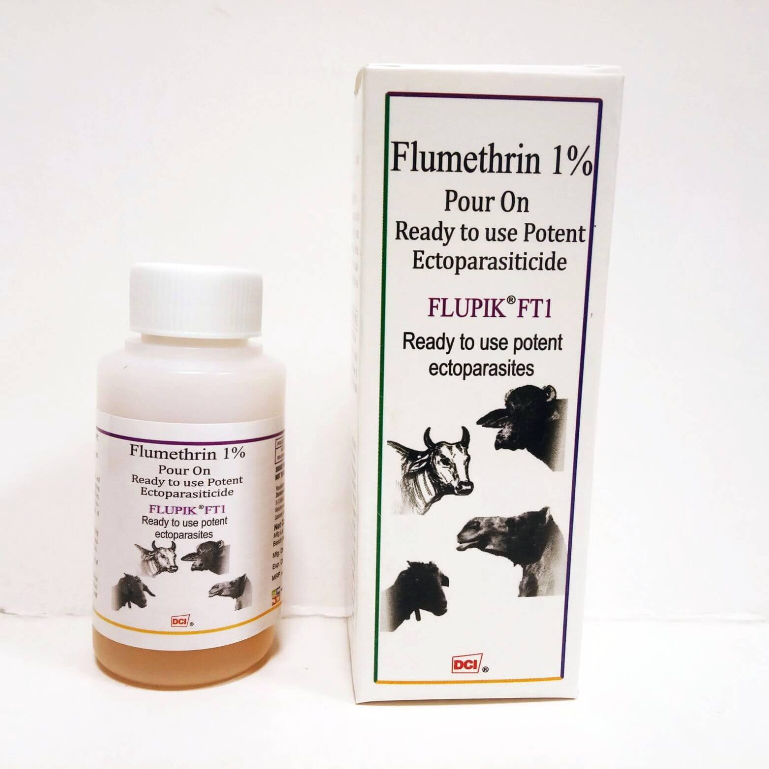 Flupik , (Flumethrin 1) Ready to Use Flea and Tick Liquid for Cows and