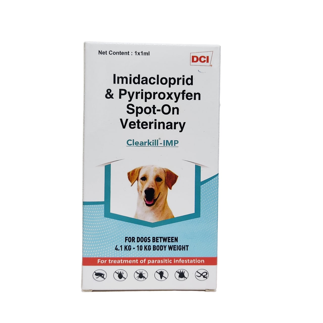 Clearkill IMP, 1 Ml, Flea and Tick Spot On for Dogs